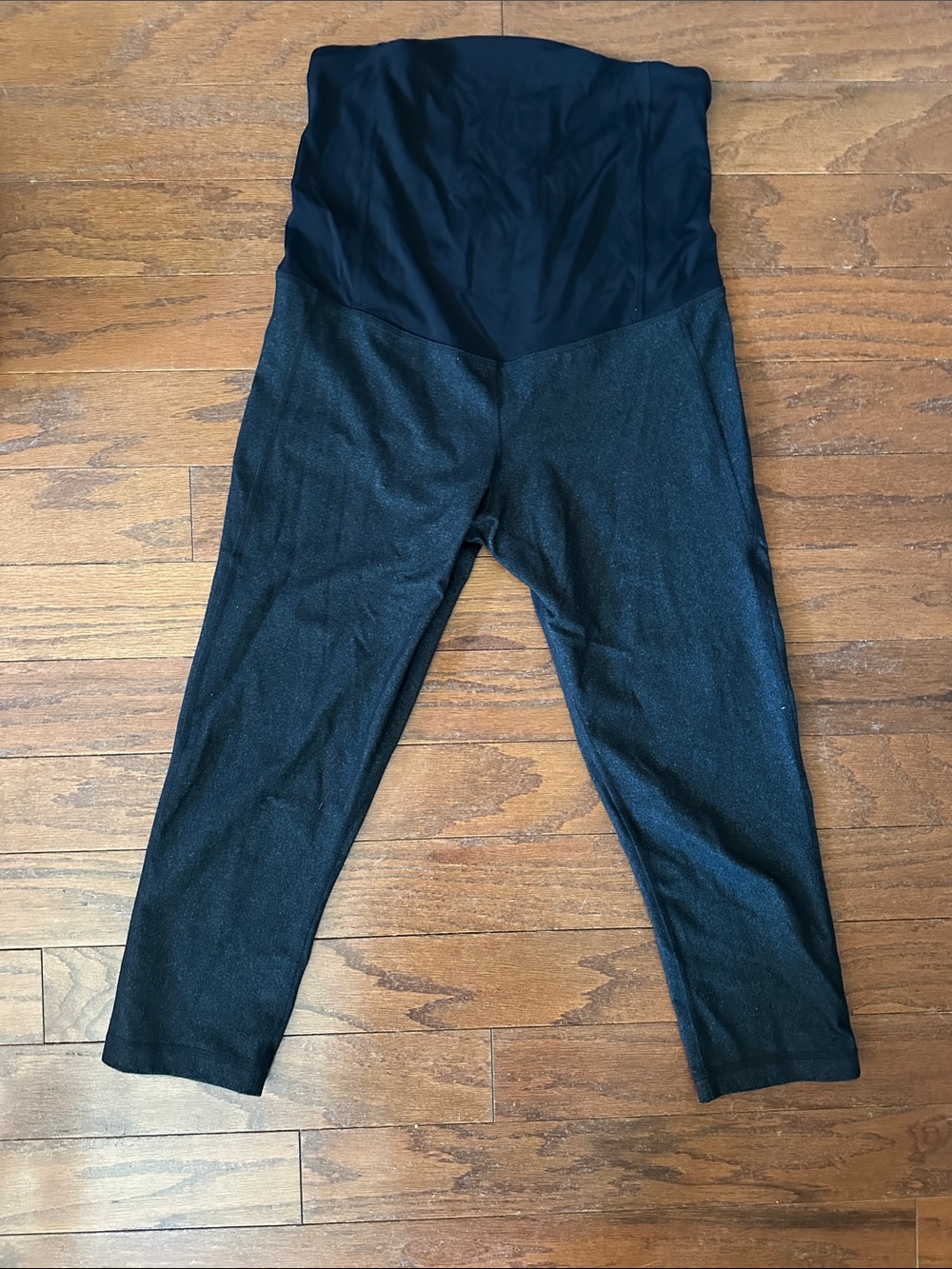 Dark grey heathered Maternity Bottoms - High Waist Support